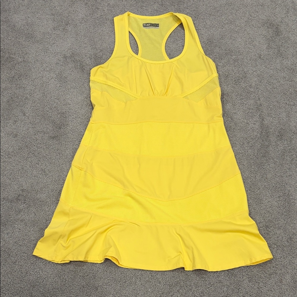 Vibrant Yellow Racerback Tennis Dress